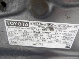 2014 TOYOTA CAMRY XLE GRAY 2.5 AT Z20139